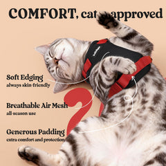 Correa rabbitgoo para gato de 4-9 pies, paseo seguro