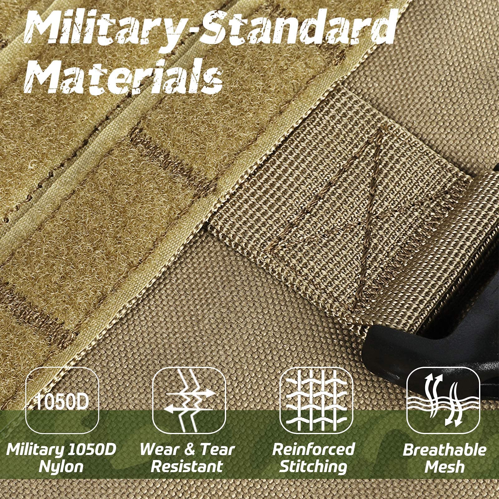 Rabbitgoo arnés con sistema Molle lateral para accesorios