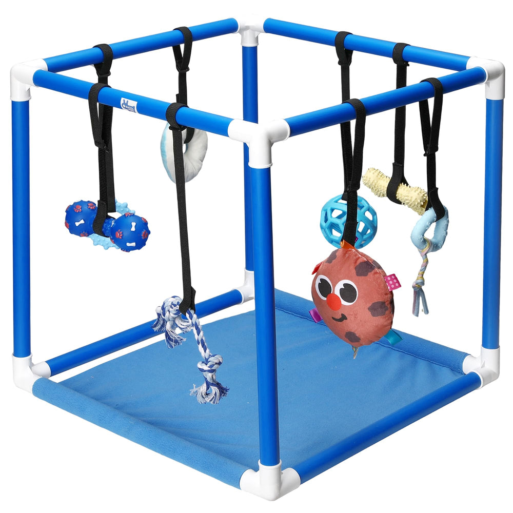 Race&Herd Puppy Play Gym: Alfombra lavable para sesiones limpias y cómodas.