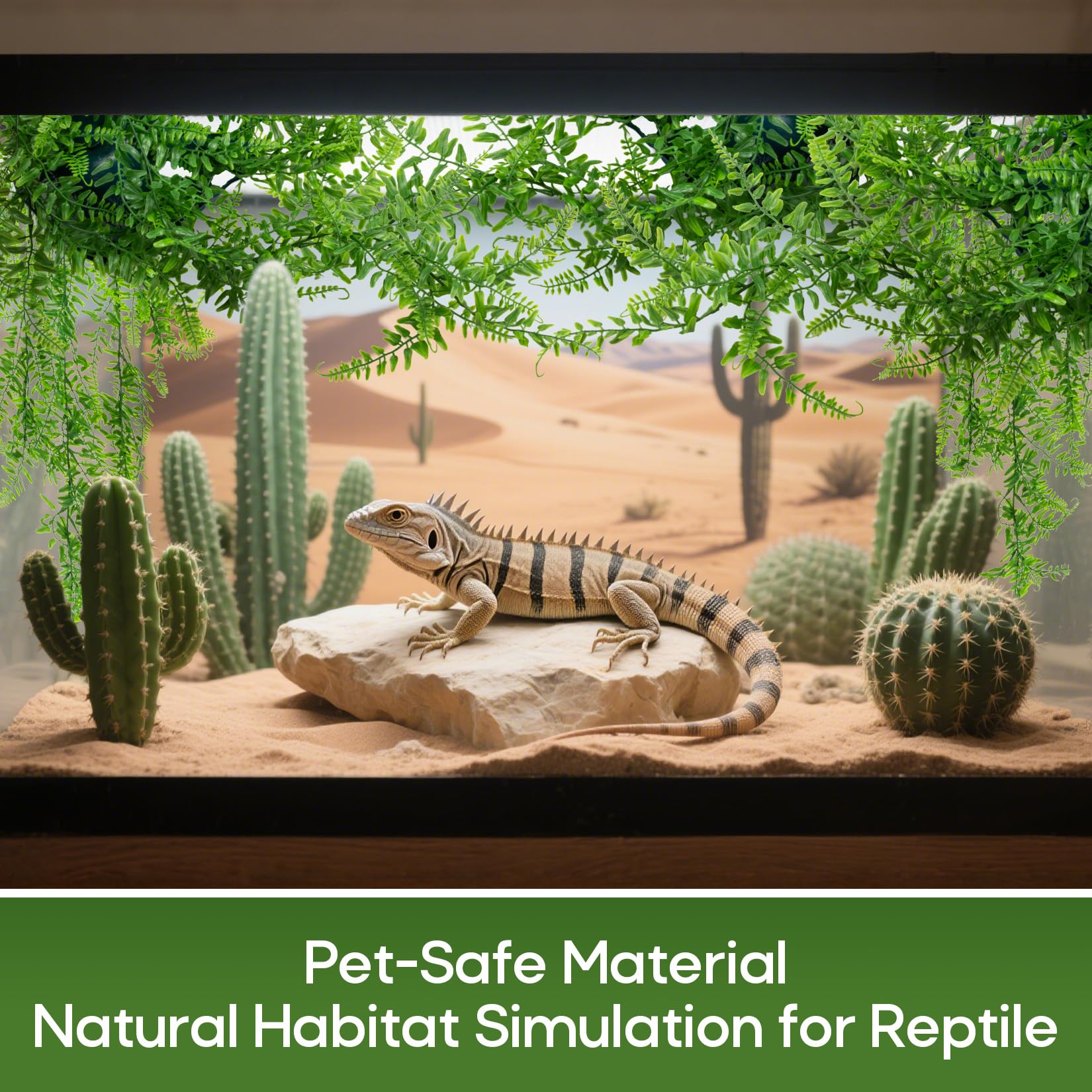 RAINFLOW plantas para hábitat versátiles, colgantes impermeables para tortugas y cangrejos.