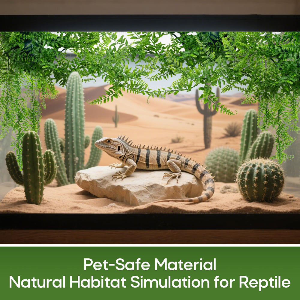 RAINFLOW plantas para hábitat versátiles, colgantes impermeables para tortugas y cangrejos.