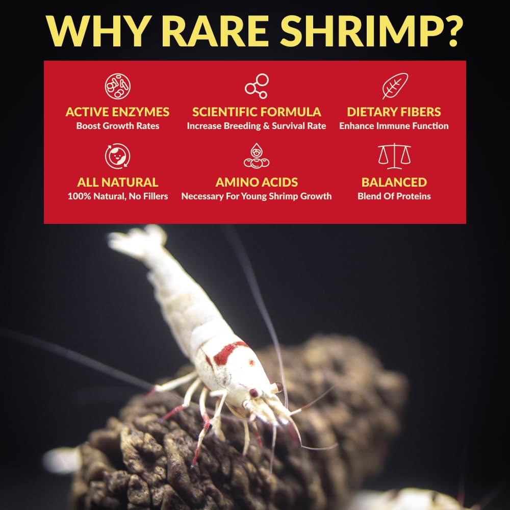 Rare Shrimp textura antiagresión 200 g reduce la competencia por comida.