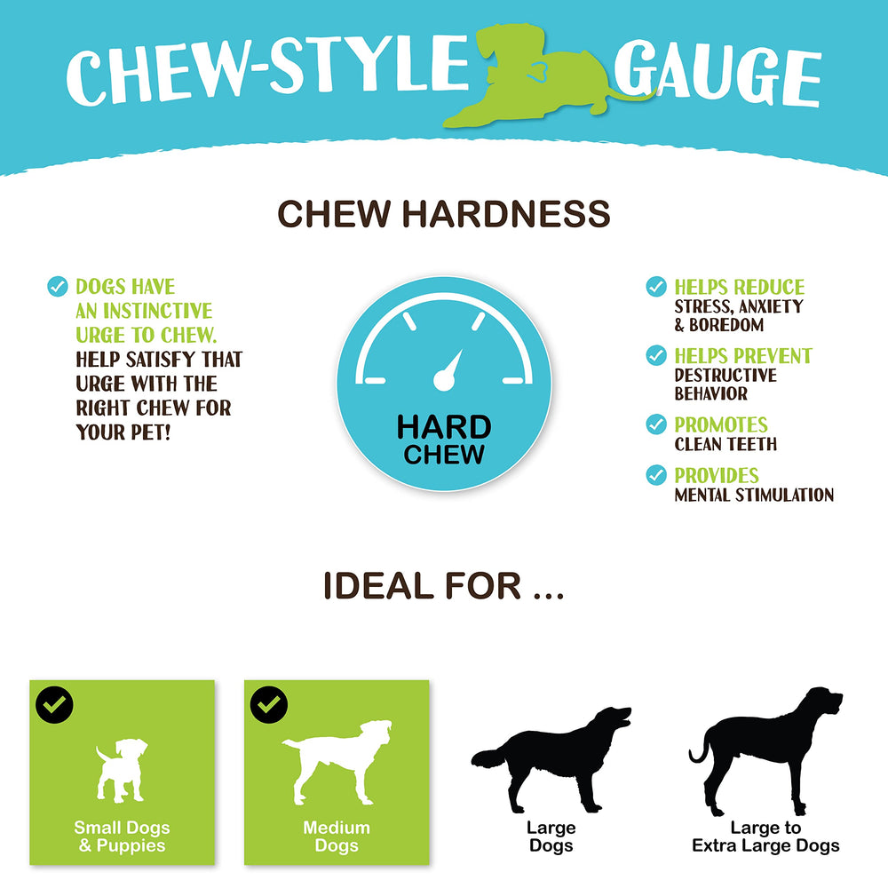 Raw Paws beneficio dental al masticar, ayuda a limpieza suave.