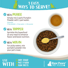 Fibra soluble de Raw Paws para apoyar heces consistentes.
