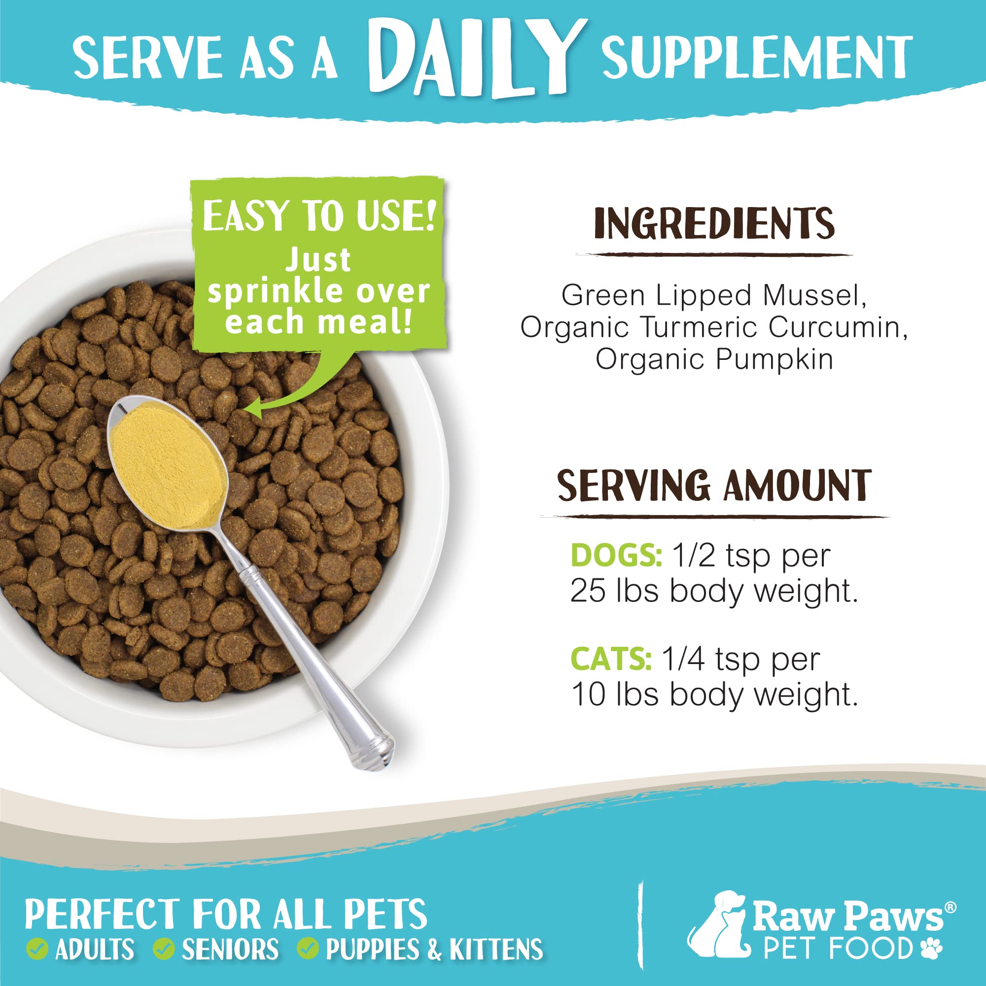Raw Paws mejillón verde Nueva Zelanda origen natural y nutritivo