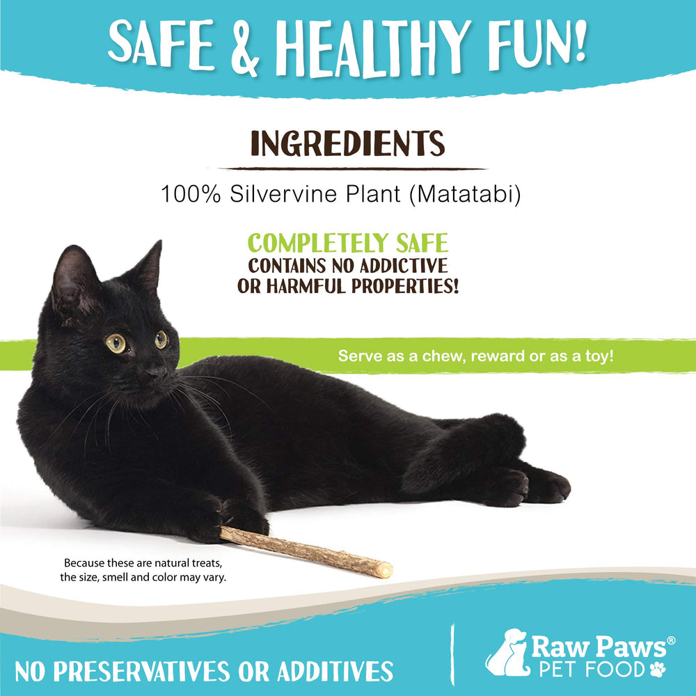 Raw Paws palitos matatabi promueven relajación y reducen el estrés del gato