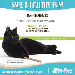 Raw Paws palitos matatabi promueven relajación y reducen el estrés del gato