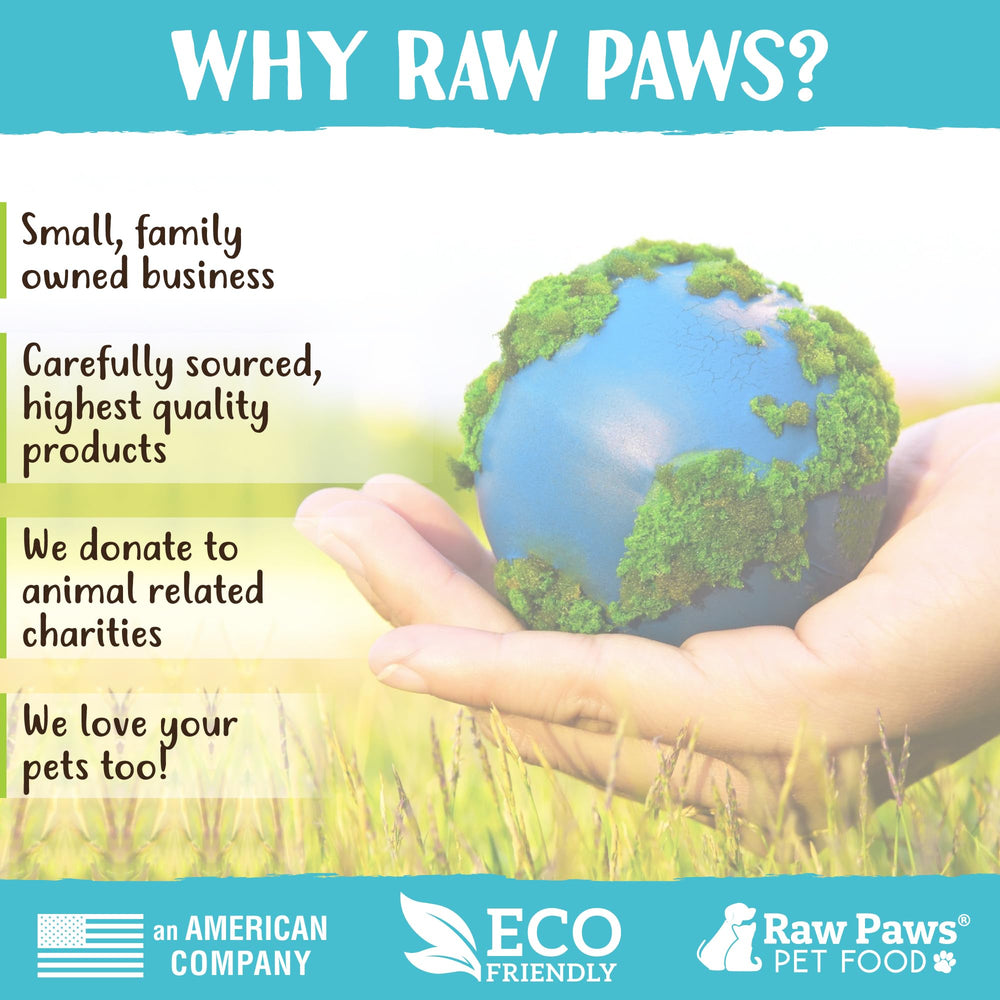 Raw Paws sin conservantes ni químicos, opción natural para masticar.