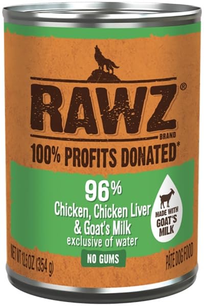 Rawz 96% carne en lata para perro, comida sabrosa para la dieta diaria.