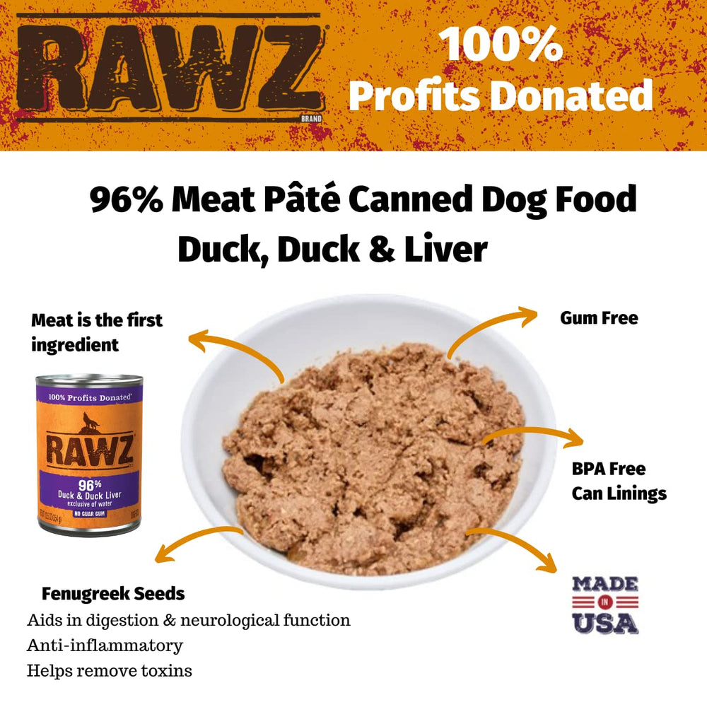 Rawz conjunto de 12 latas para perros, conveniencia diaria.