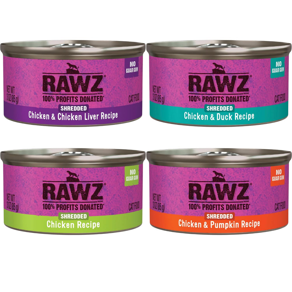 Rawz Gato Lata Pollo con Pato: servido en plato, ideal para la cena.