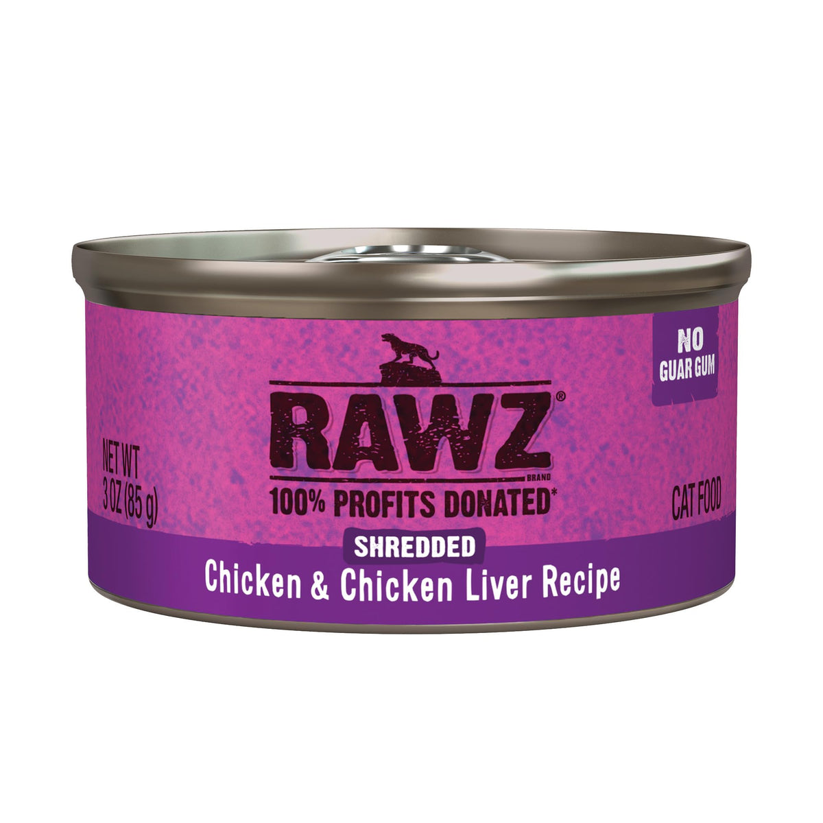 Rawz lata para gato con pollo e hígado, nutrición real para felinos