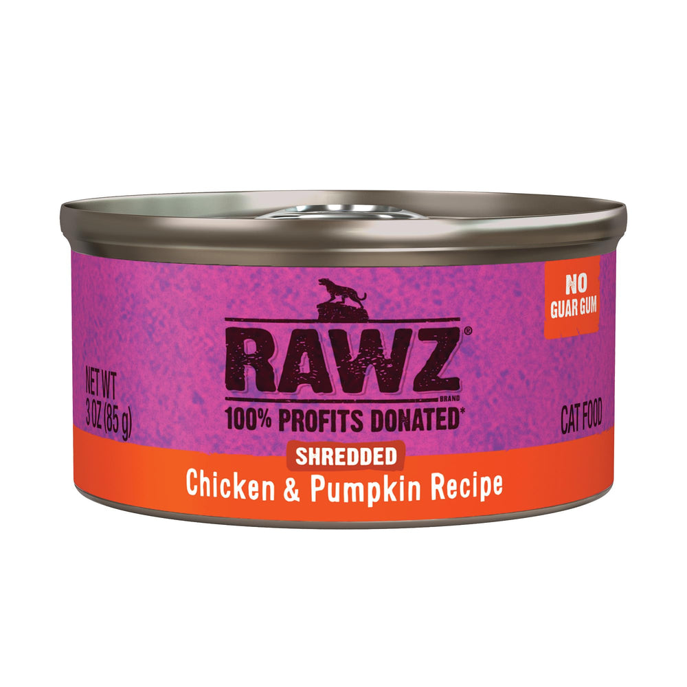 Rawz latas-gato-pollo-calabaza-3oz: alimento húmedo sabroso para gatos.