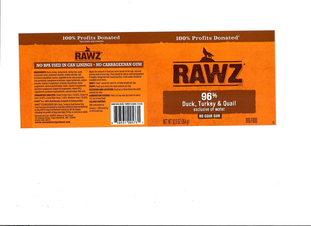 Rawz pack 12 latas, opción práctica para alimentar a diario.