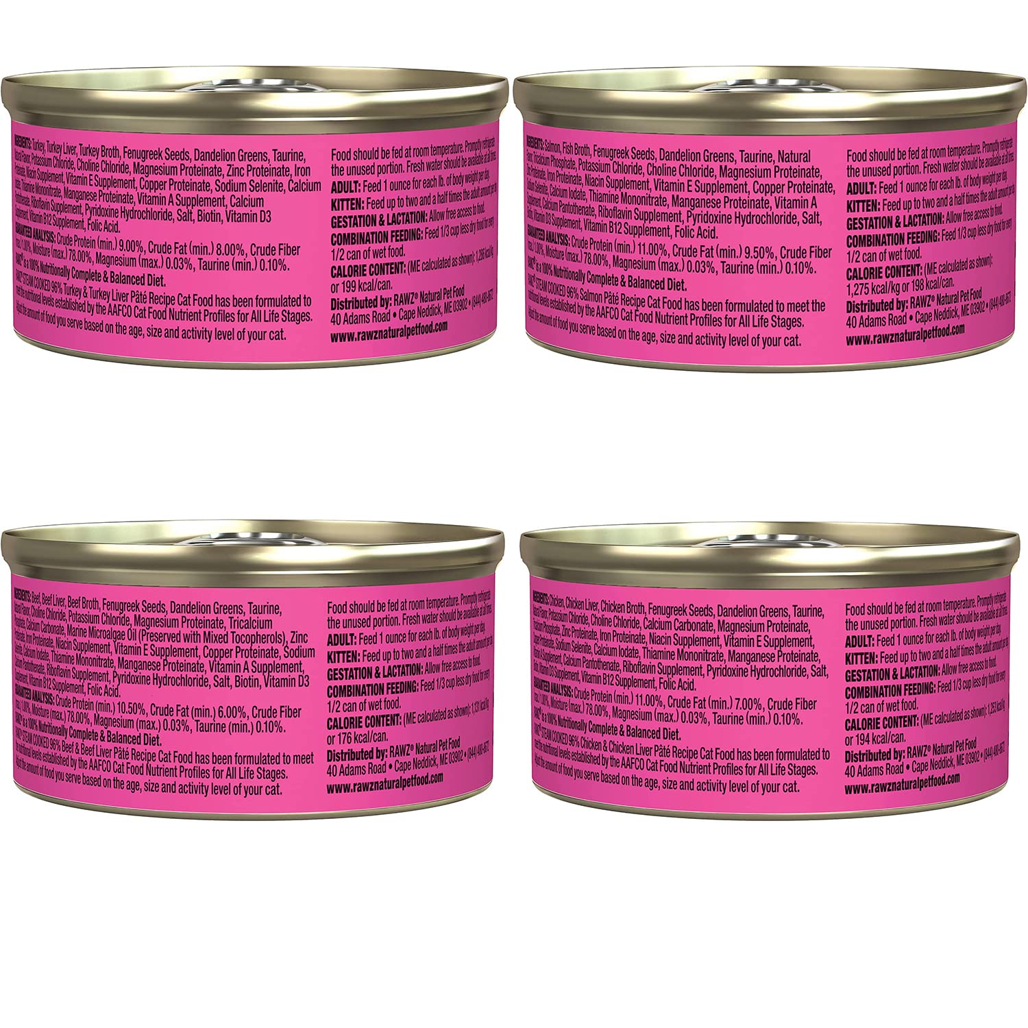 Rawz Pate para gato pollo en lata, ideal para textura suave