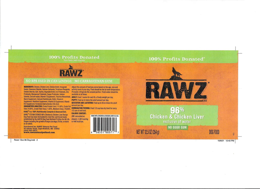 Rawz sin gomas ni aditivos artificiales.