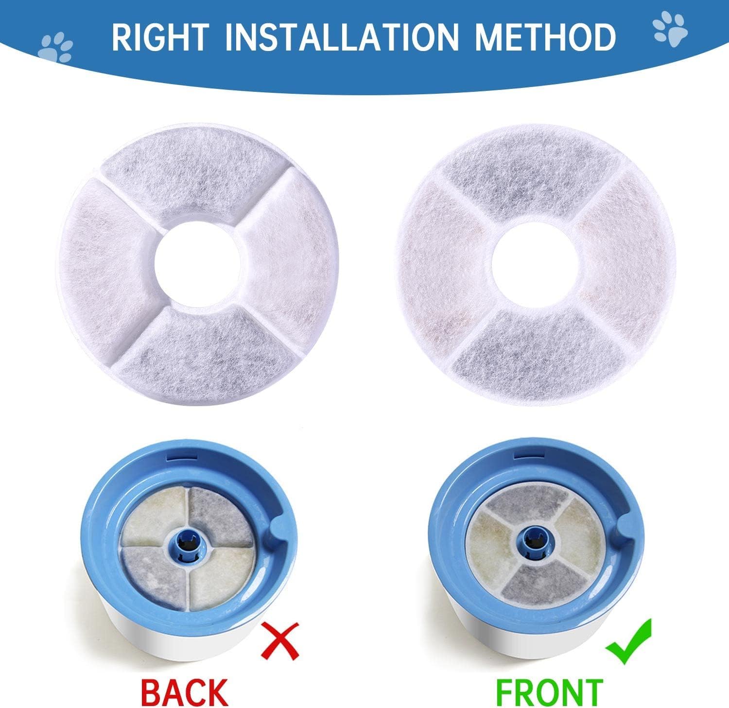 RBAYSALE emballage individuel des filtres 10-packs, garantie qualité.