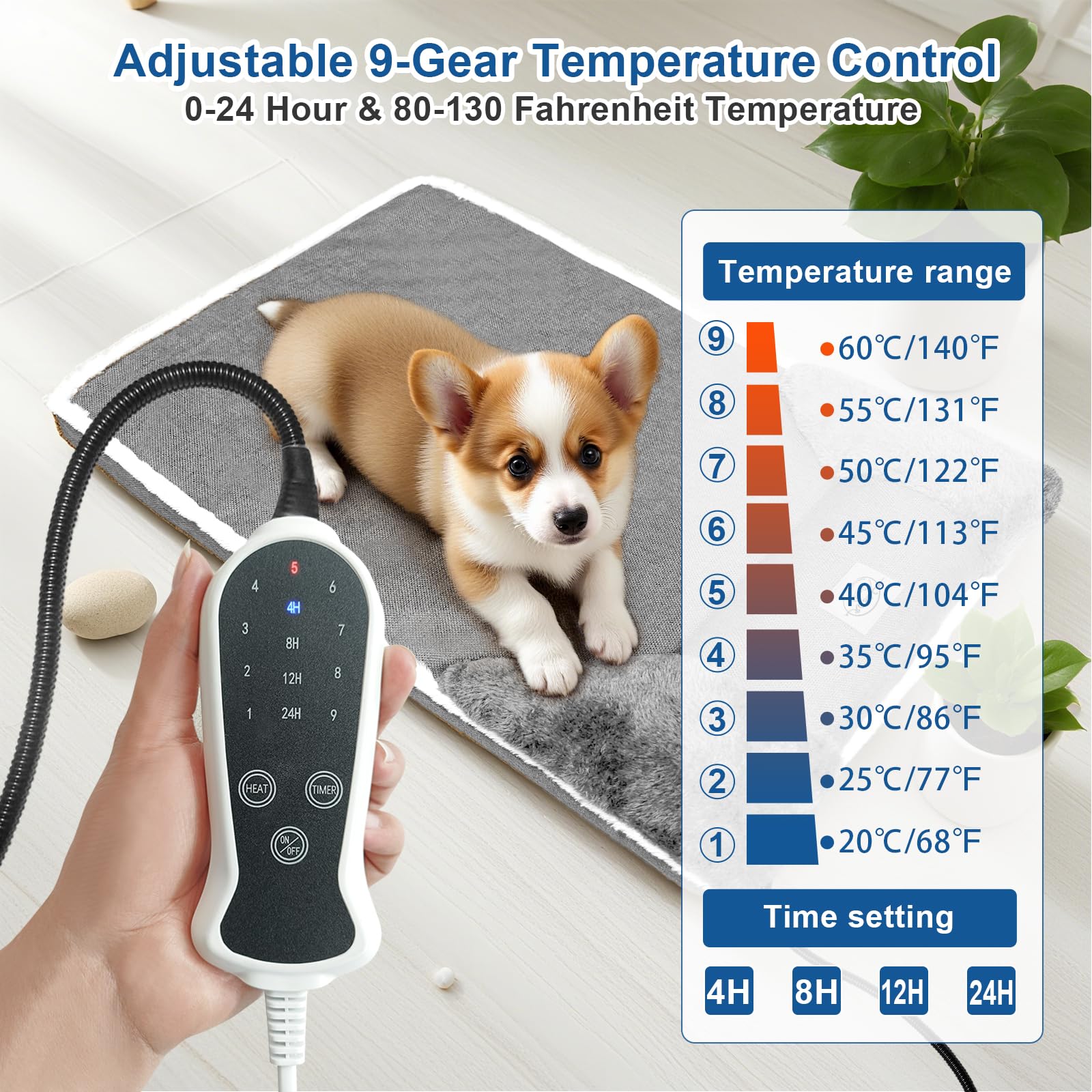 RC SLL cama-perro-termostato-ajustable: calor personalizado para noches frías.