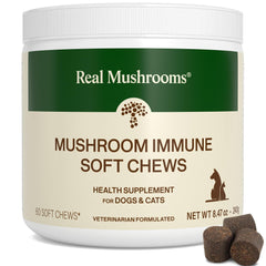 Real Mushrooms: bote-dosis-diaria, apoyo inmunitario diario para mascotas