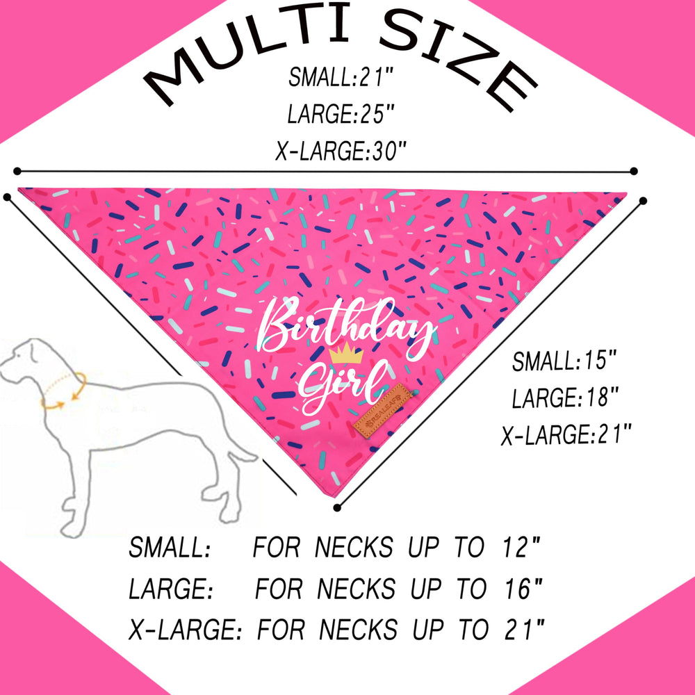 Bandana Realeaf para perro en cumpleaños, rosa mediana, ideal para fiestas