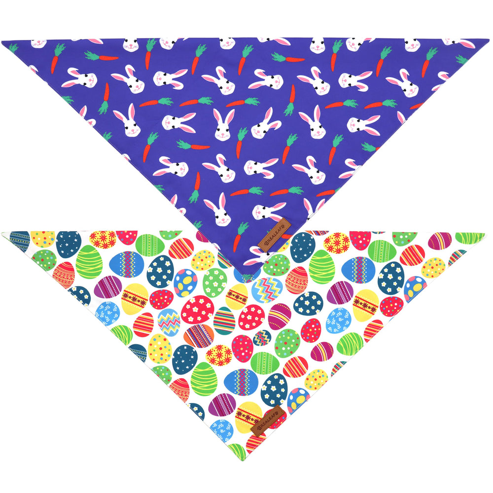 Bandana Realeaf Pascua para perro con diseño conejo, ideal para fiestas.