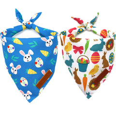 Bandana Realeaf para perro Pascua conejo: diseño reversible para dos looks festivos.