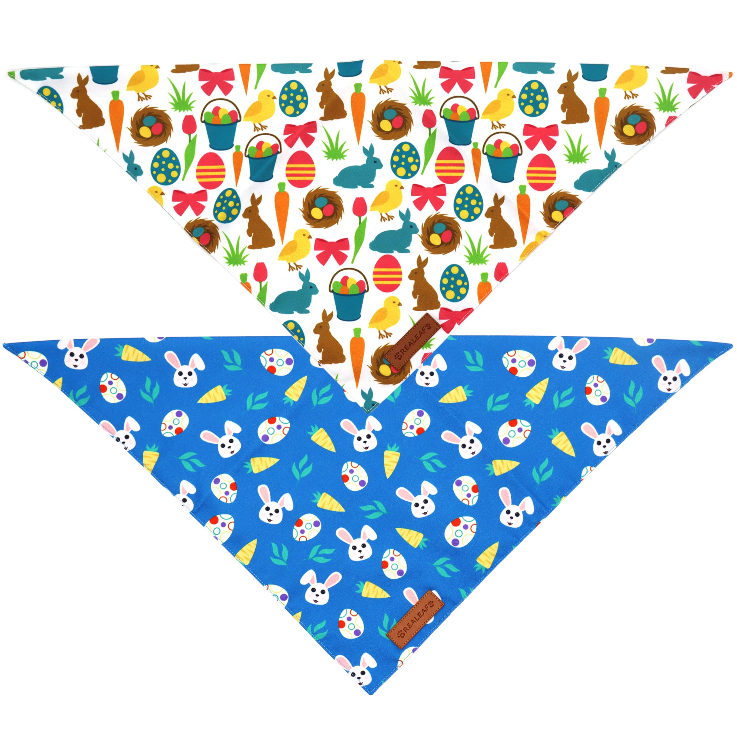Bandana Realeaf para perro Pascua huevos: patrón alegre para ocasiones.