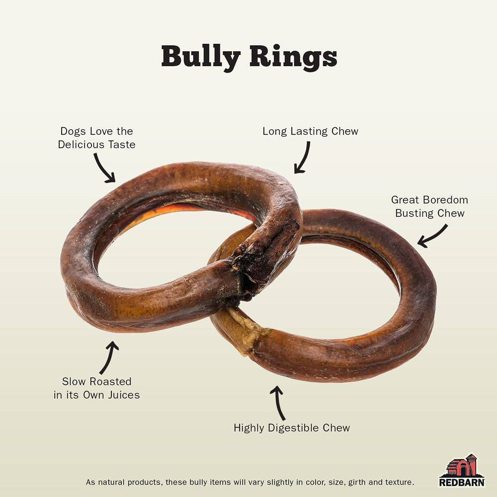 Redbarn Bully Rings textura natural que favorece mordida lenta y satisfactoria
