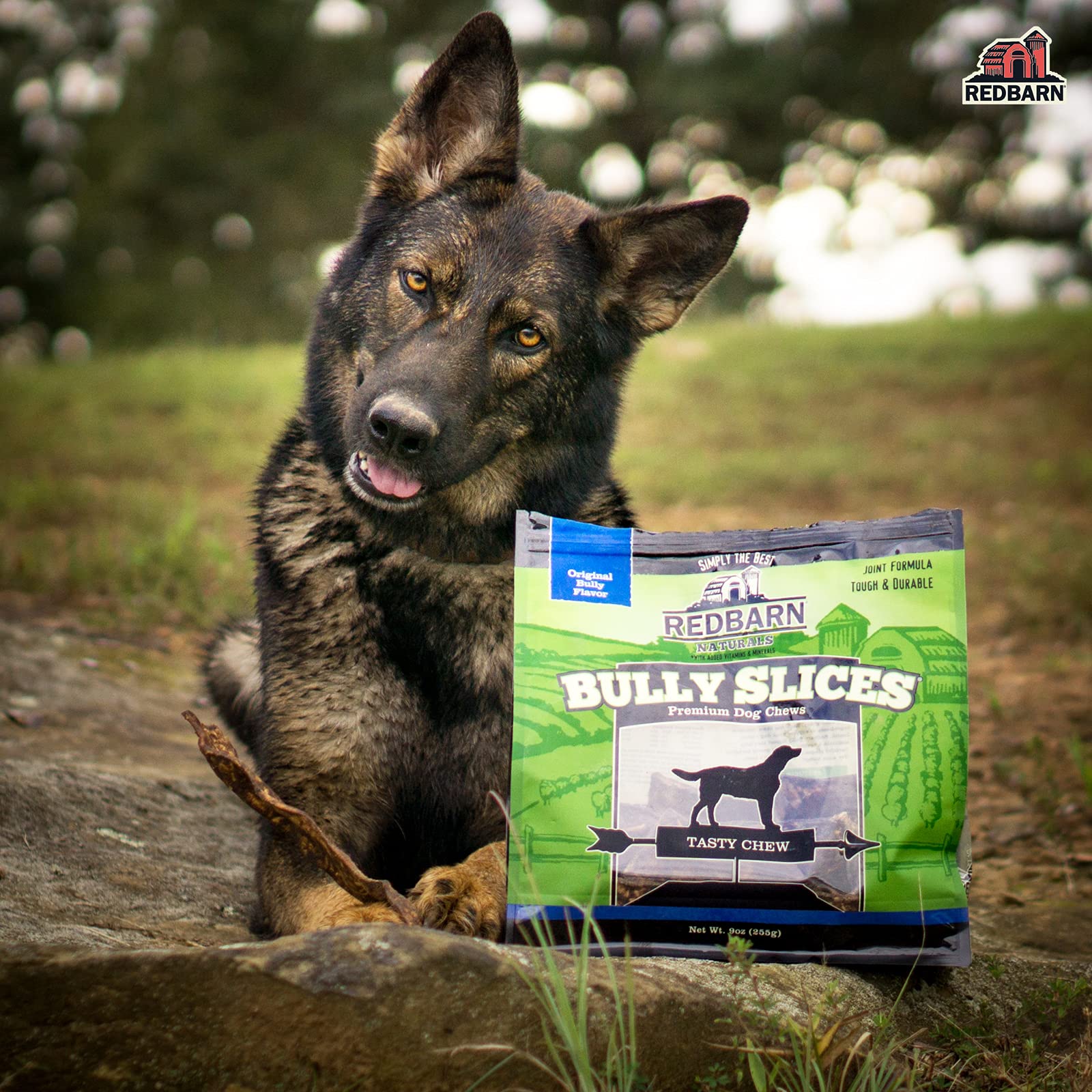Redbarn Bully Slices ayudan a la higiene dental al masticar.