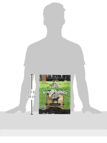 Producto fabricado en EE.UU. con ingredientes de origen global Redbarn Bully Slices.