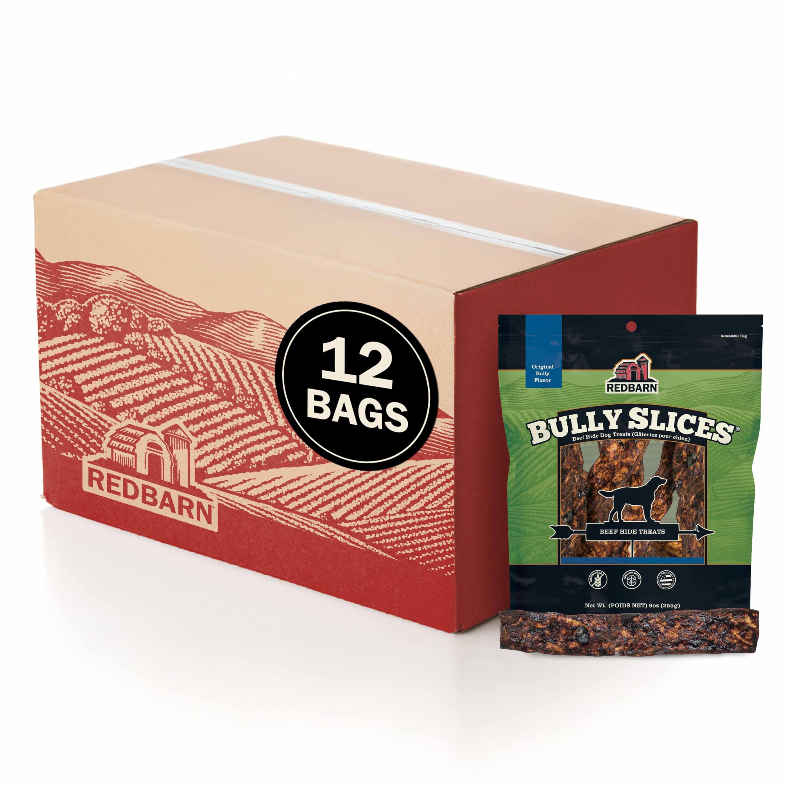 Redbarn Rodajas Bully Original Ternera: snack natural para masticar y limpieza dental.