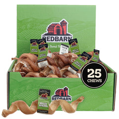 Redbarn Bully Springs para perros paquete de 25, snack natural para masticar