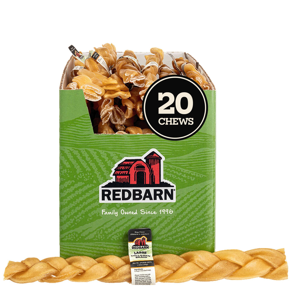 Redbarn Colágeno de Res: palitos de 12 pulgadas para masticación prolongada.