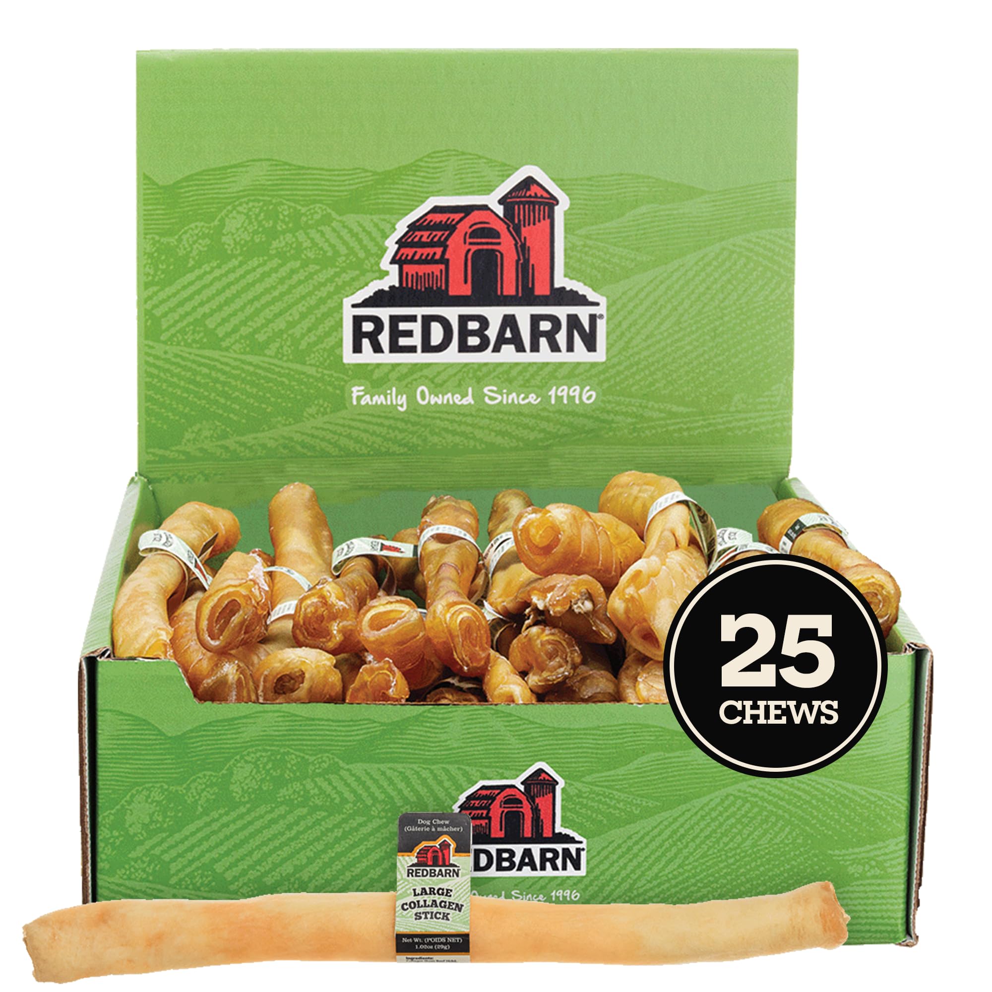 Redbarn Collagen Sticks para perros, masticación duradera y sabrosa.