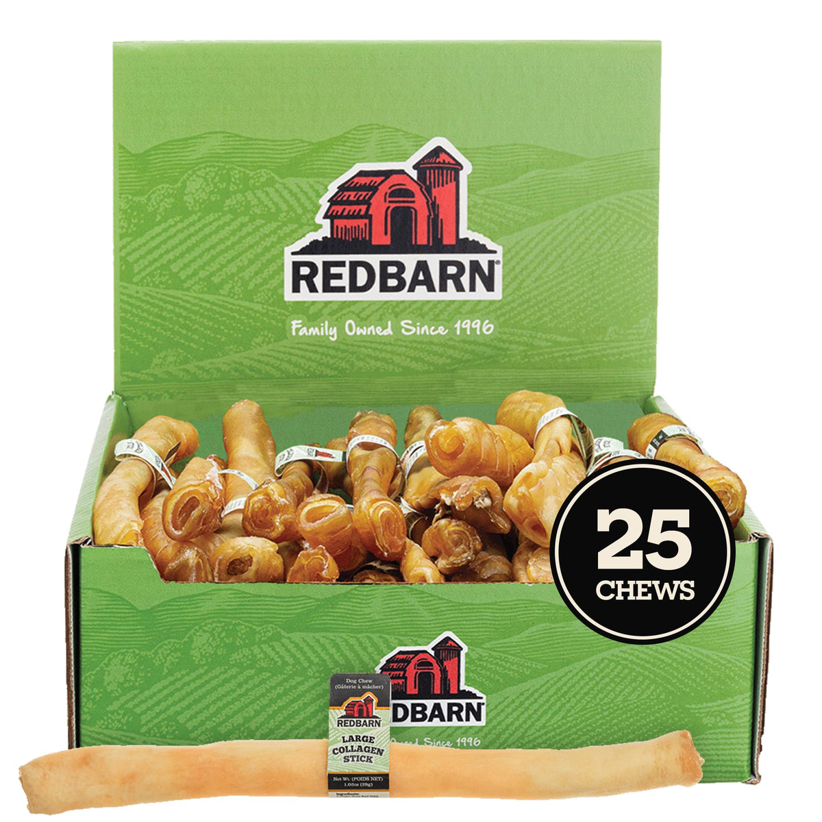 Redbarn Collagen Sticks para perros, masticación duradera y sabrosa.