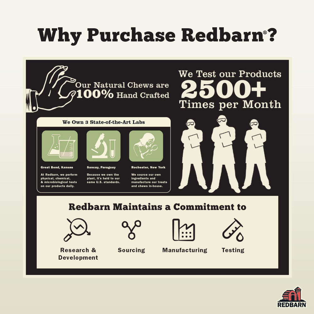 Redbarn proceso de elaboración seguro, hueso durable de res.