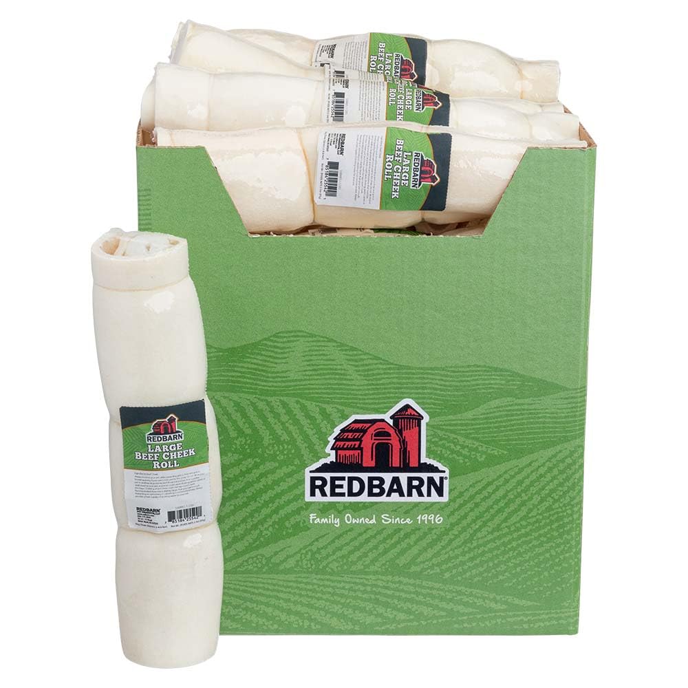 Redbarn rollos de mejilla sin recubrir: fácil digestión para perros y entretenimiento seguro.