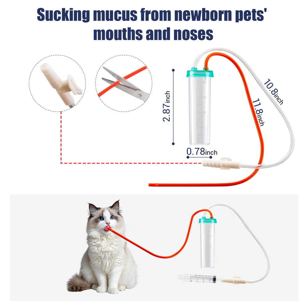 REDDODOU tubo alimentación 8fr, suave para cachorros y gatitos.