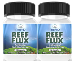 ReefHD ReefFlux fluconazol, envase para uso en el acuario y tratamiento de infecciones fúngicas.
