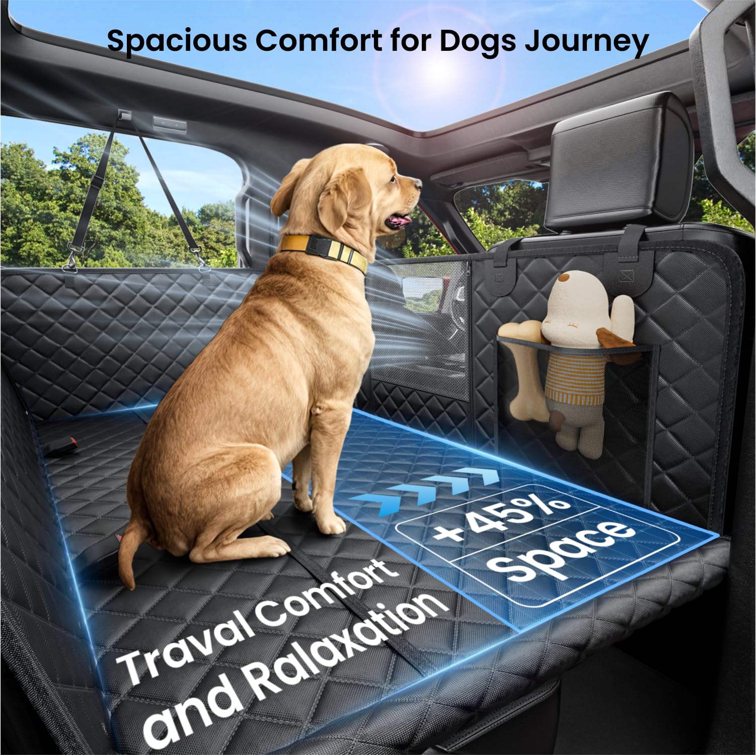 REEVAA extensor de cama para mascotas, espacio para 2-4 perros grandes.