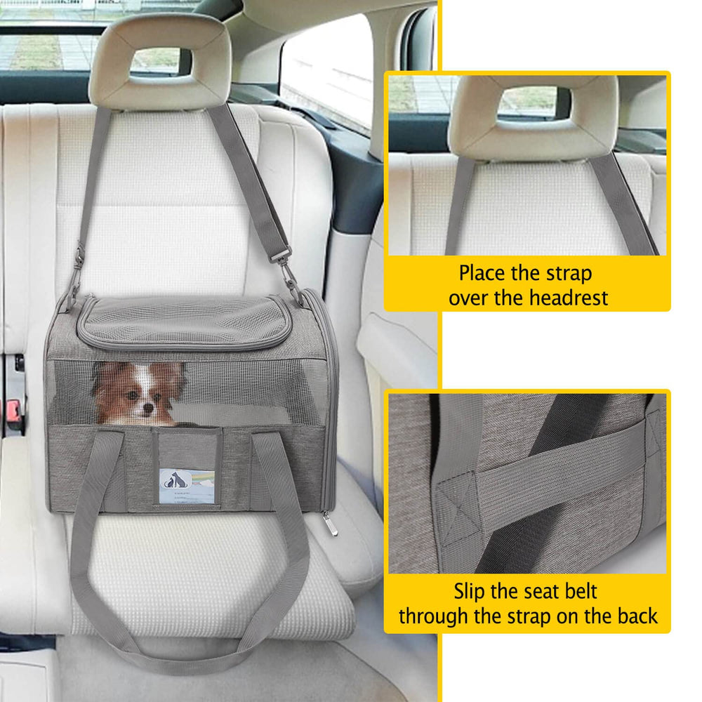 Transportadora con almohadilla lavable y confort interior