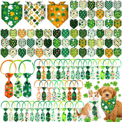 Pañuelos Reginary San Patricio para perros, juego de 60 diseños festivos para fiestas.