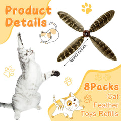 Relaxgiant plumas refill interactivo para gatitos, fomenta juego dinámico.