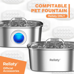 Filtro rellaty con triple filtración de carbono, elimina impurezas para agua más limpia.