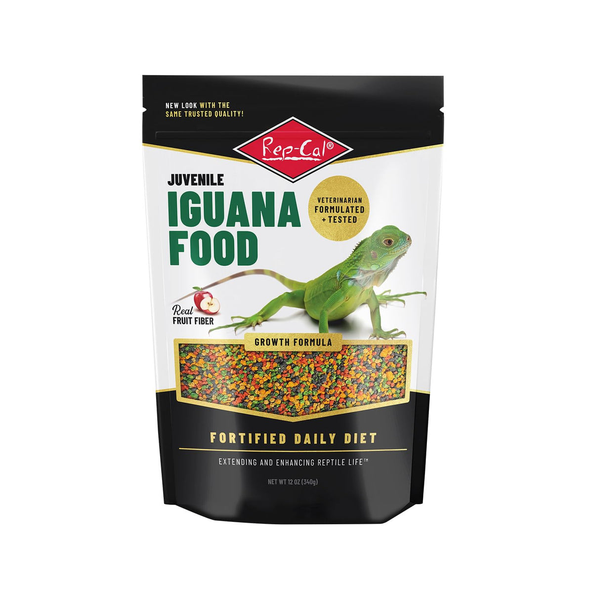 Rep-Cal alimento iguana juvenil, envase de 12 onzas, apoya crecimiento saludable