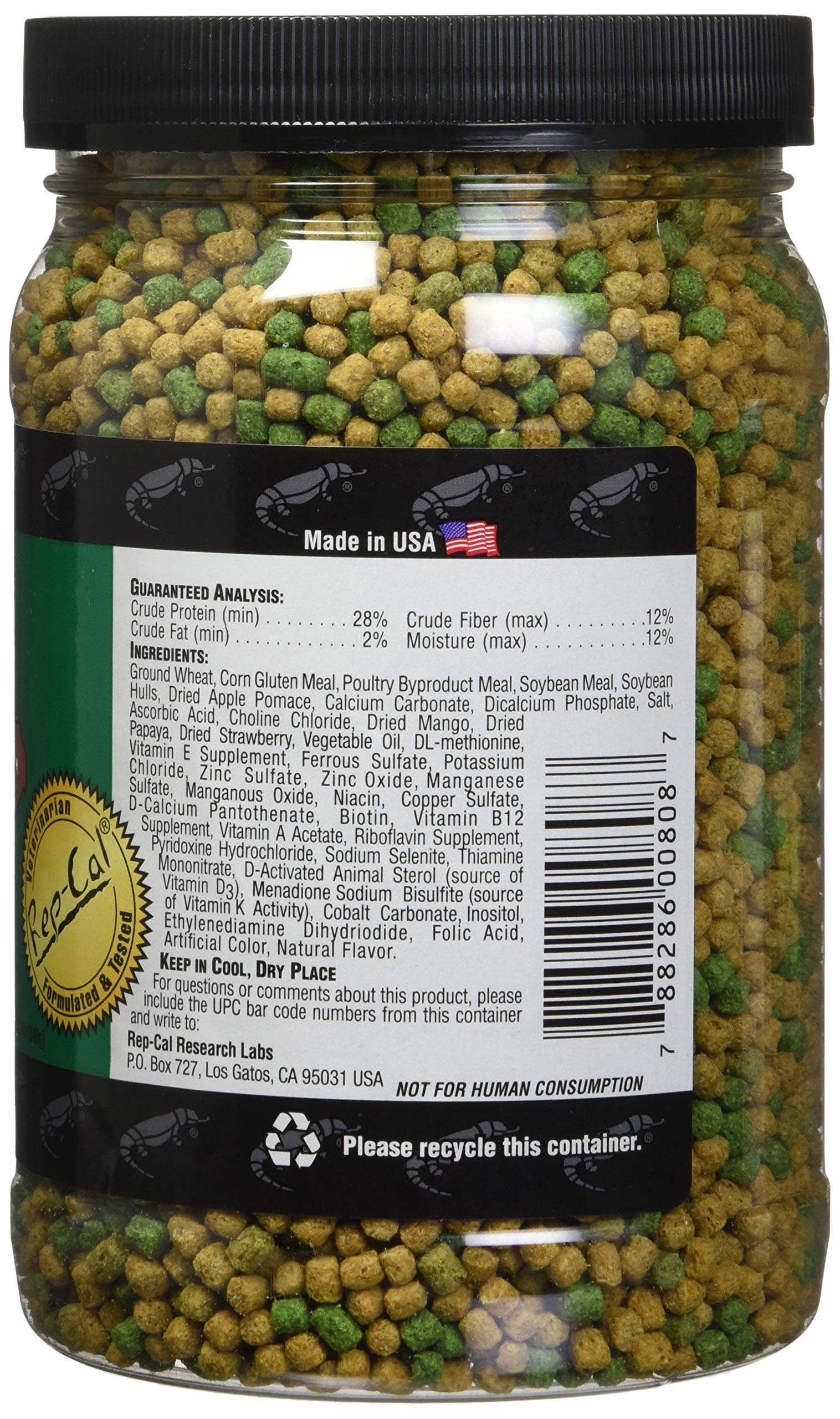 Mezcla de ingredientes naturales de Rep-Cal para una dieta saludable.