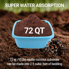 REPTI ZOO sustrato coco ranas, suelo higiénico y absorbente.