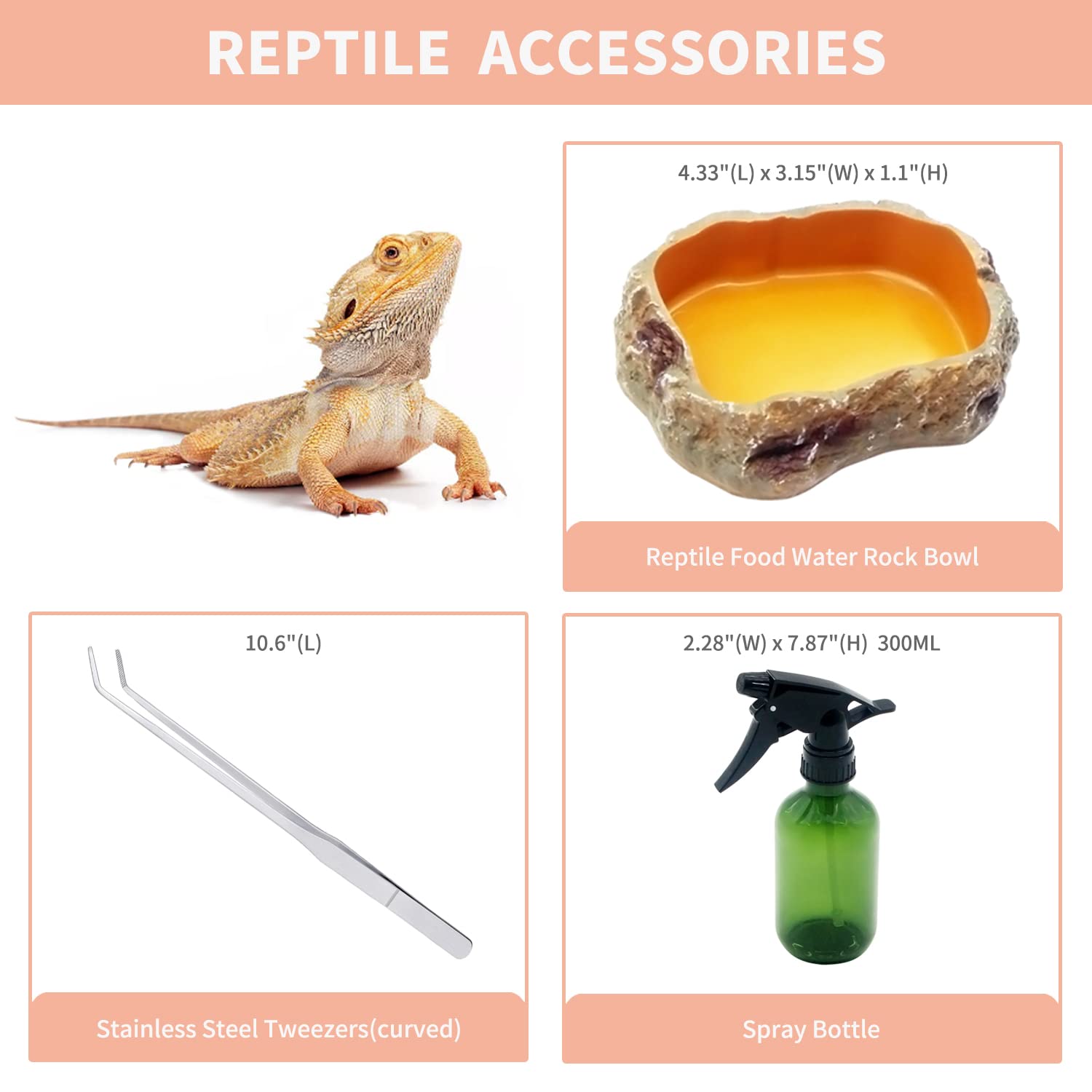 Reptile Growth terrario, diseño compacto y fácil de colocar