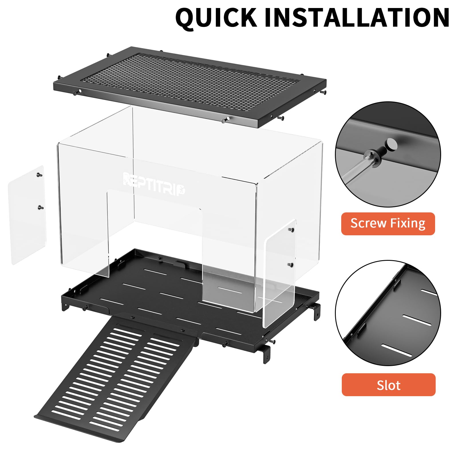 REPTITRIP compatible con acuarios de 10-13 pulgadas.
