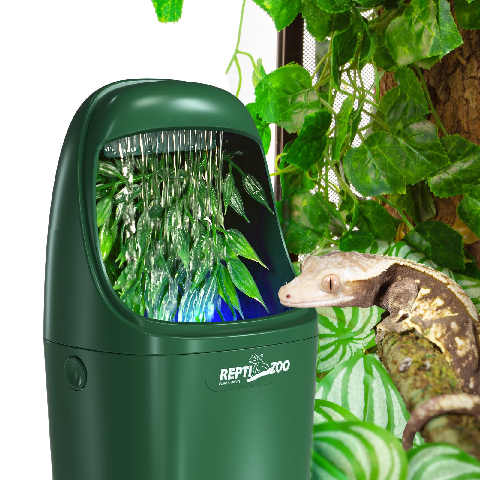 Capacidad 1000 ml REPTIZOO cubre varios días de hidratación.